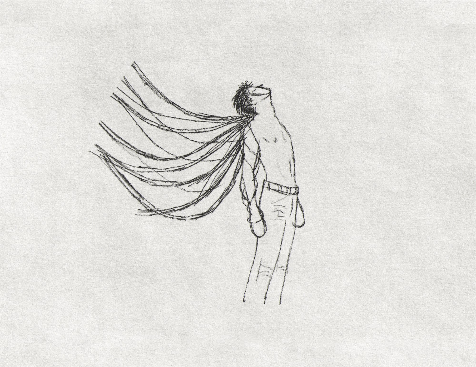 Resurgence concept art, cable routing across the back, pre-production reference